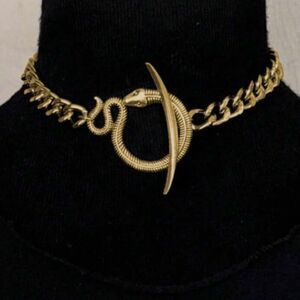 Free People Gold Snake Necklace